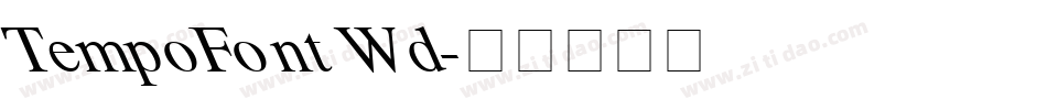TempoFont Wd字体转换